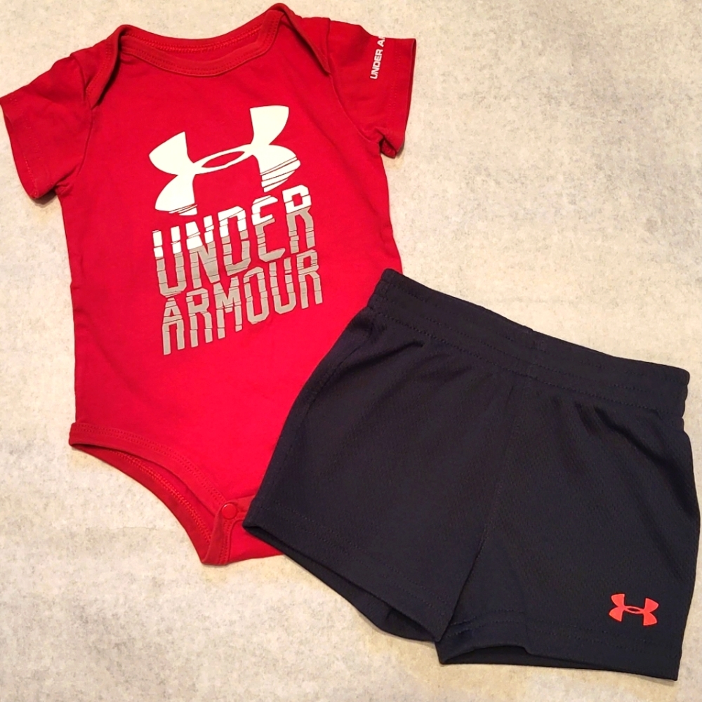 Under Armour onesie/bodysuit and shorts